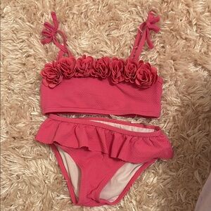 Janie and Jack Pink Ruffled Bikini Swimwear